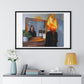 Fire in the Mind, Abstract Art 'Designed by AI', Framed Print