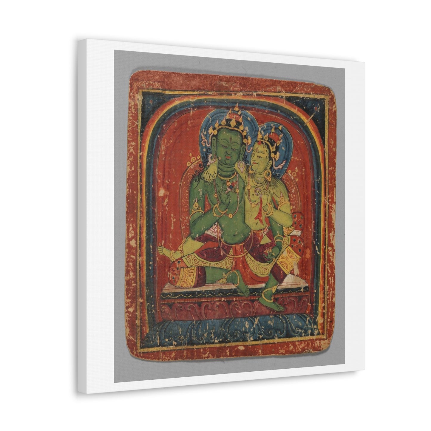 Initiation Card 'Tsakali' Vajrapani (circa 1420), Tibet, Art Print from the Original on Canvas