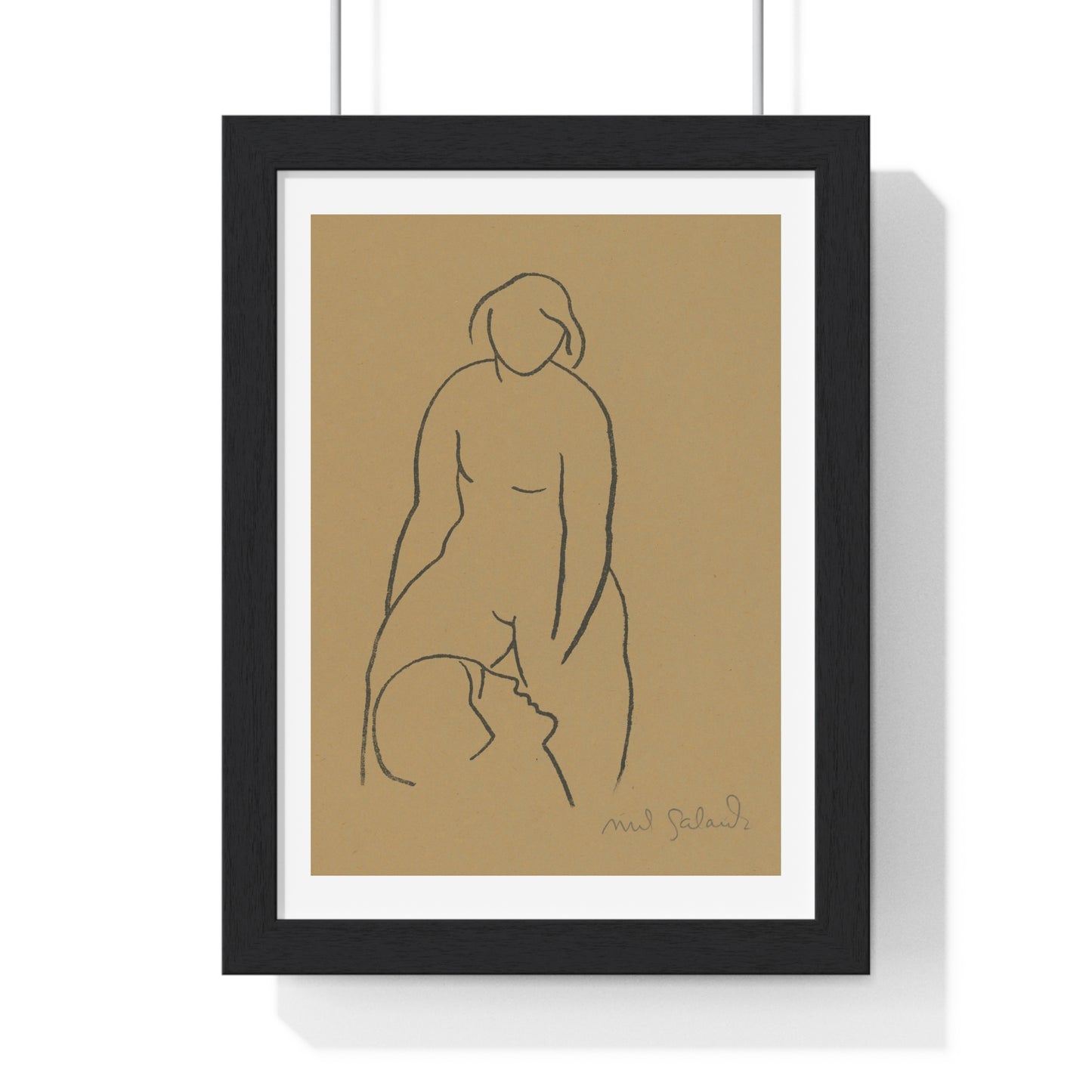 Lovers IV (1925) by Mikuláš Galanda, from the Original, Framed Art Print