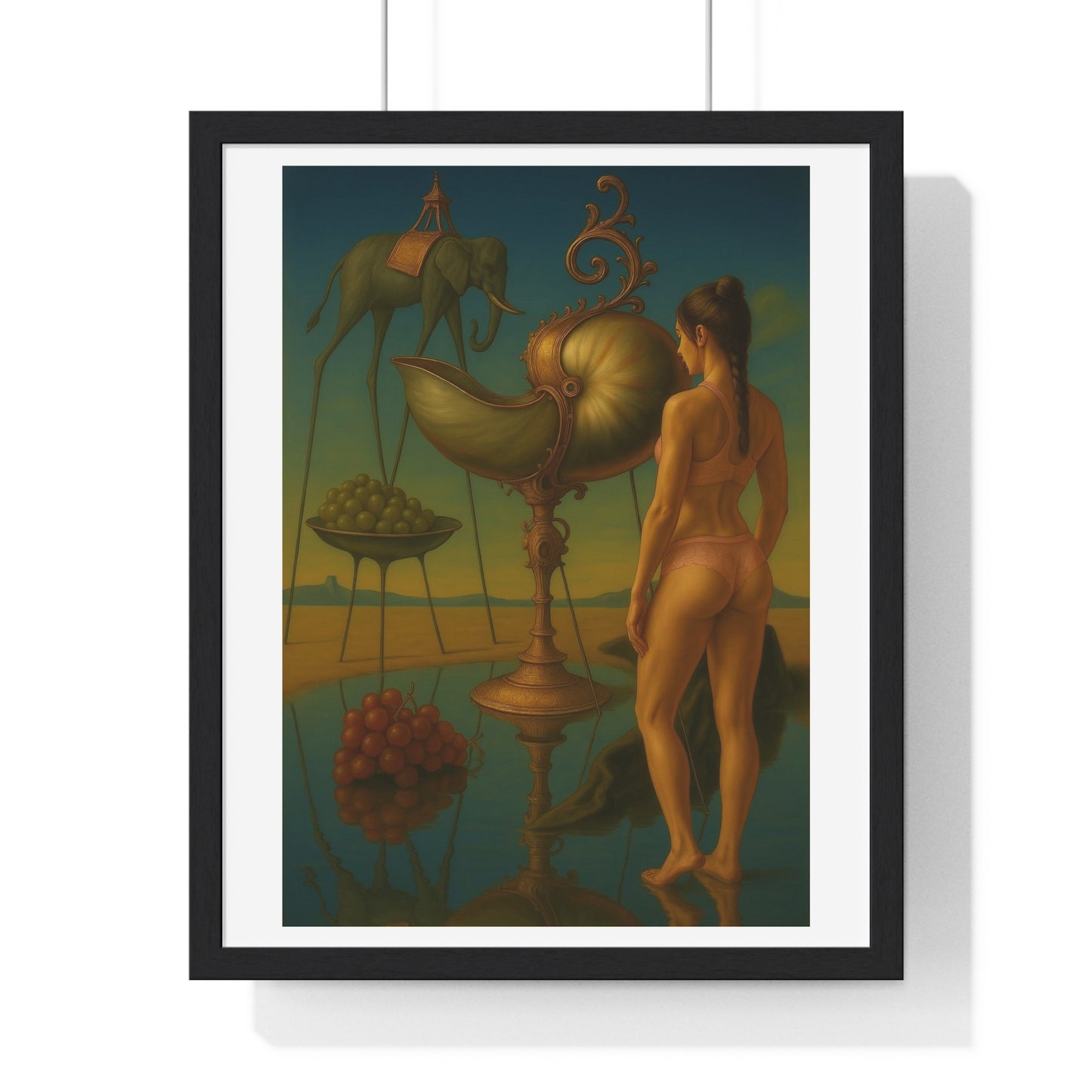 Waterfront Reality Distortion, Surrealist Art, Large Decor Print