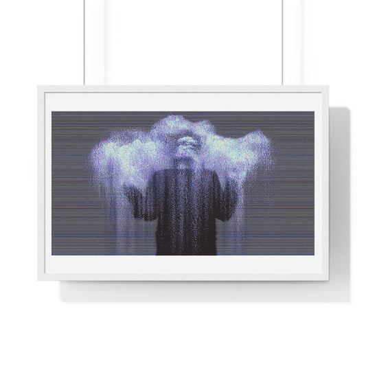 Man in the Energetic Realm, Abstract Art 'Designed by AI' Framed Print