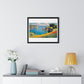 Cornish Harbour in Springtime 'Designed by AI' Framed Art Print