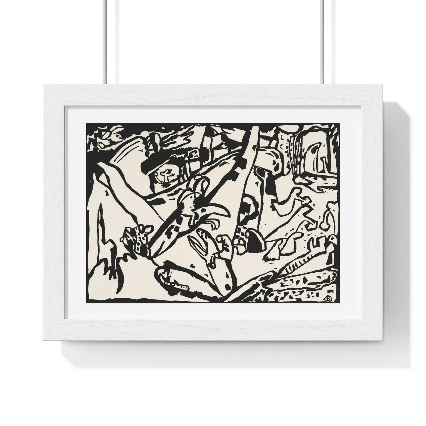 Composition II (1911) by Wassily Kandinsky, from the Original, Framed Print