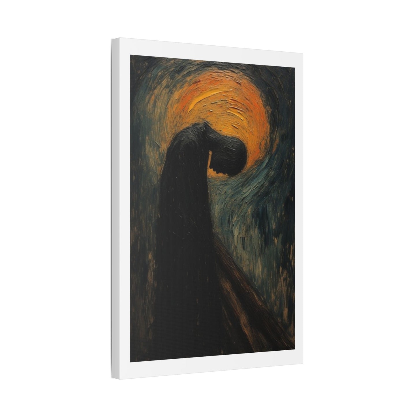 Endless Sadness Passing Through Nature, Oil on Canvas 'Designed by AI' Canvas Art Print
