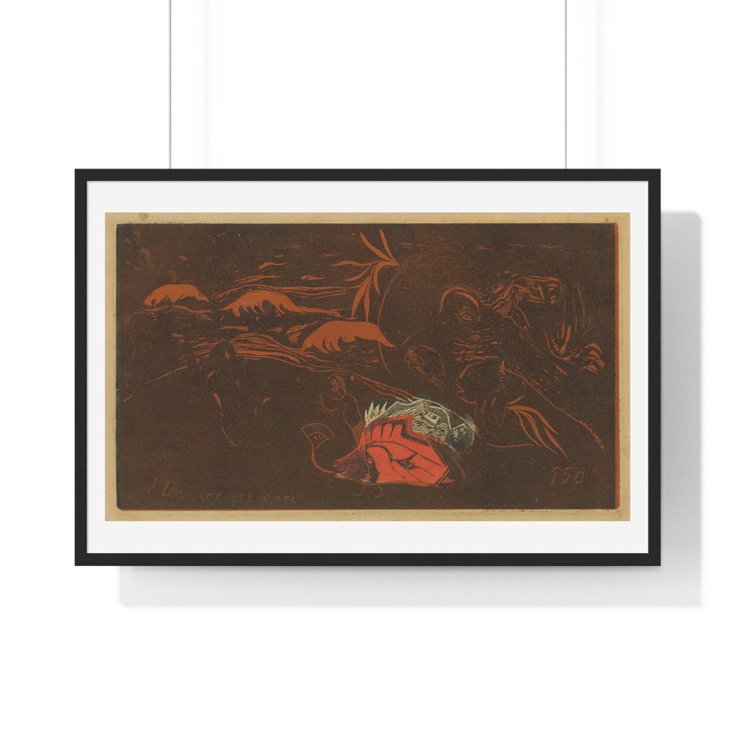 The Universe is Created (circa 1894) by Paul Gauguin and Louis Roy, Framed Art Print