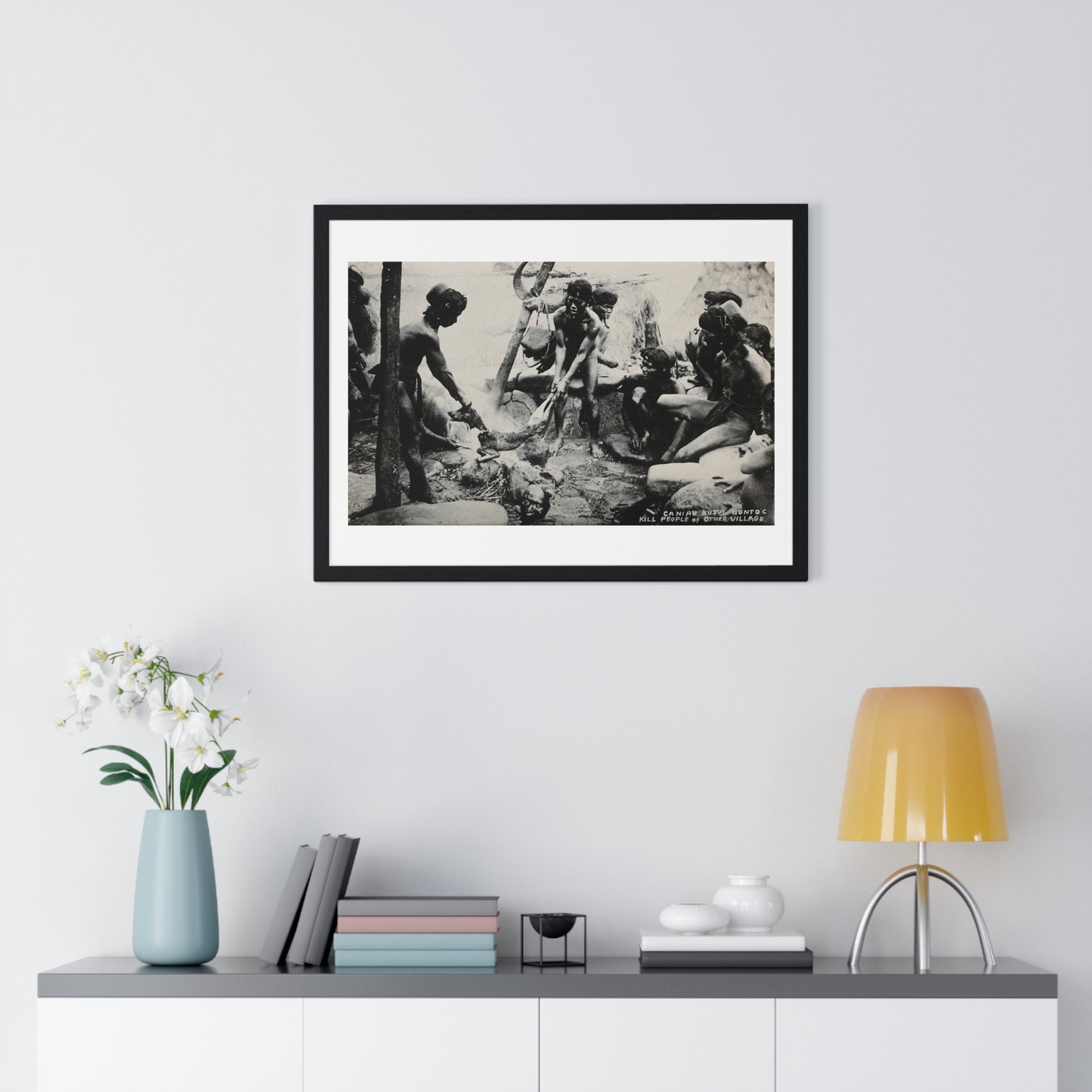 Mountain Province, the Philippines Villagers of Caneo, Bontoc Region, Vintage Photography, from the Original, Framed Print