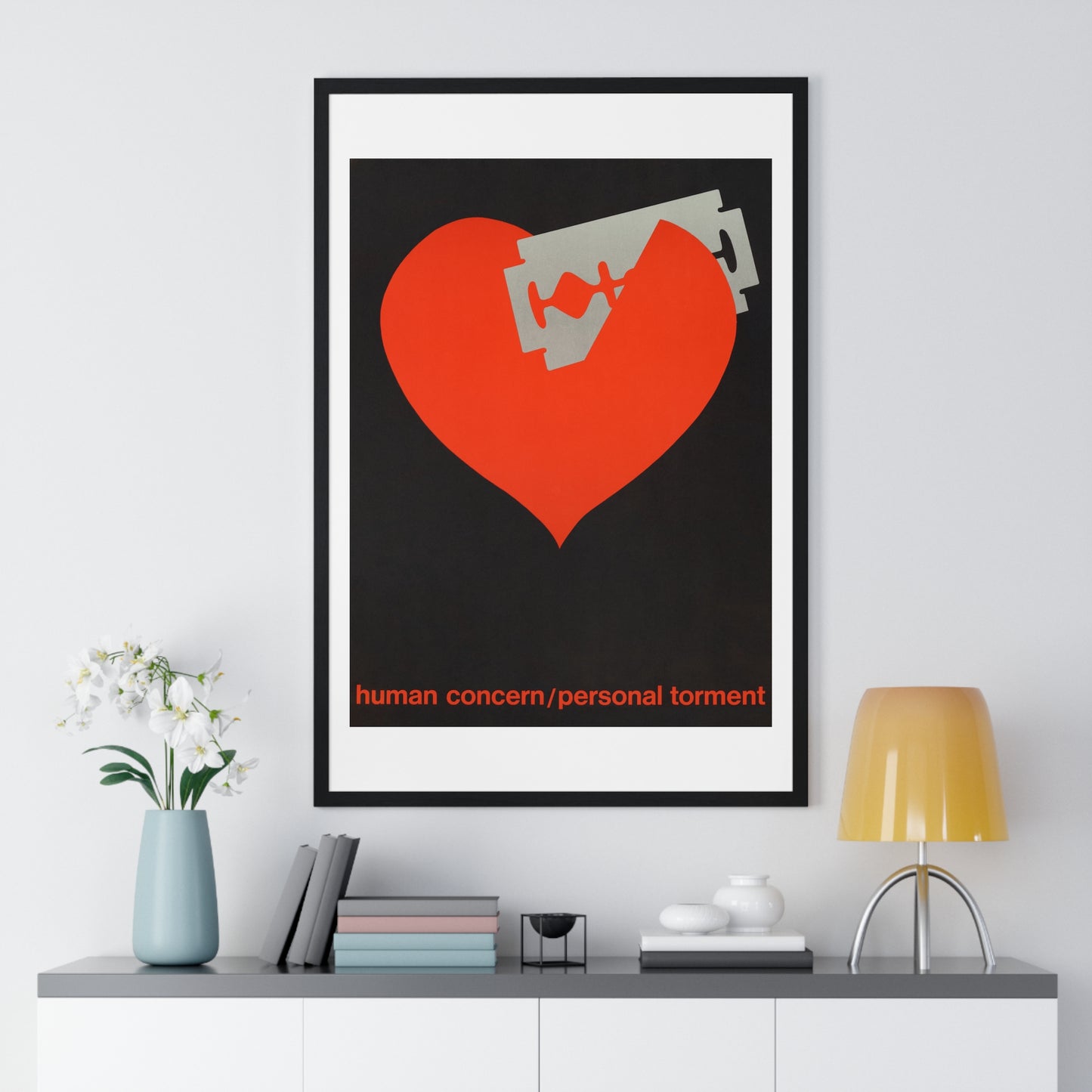Human Concern, Personal Torment, Poster Art, from the Original, Framed Art Print