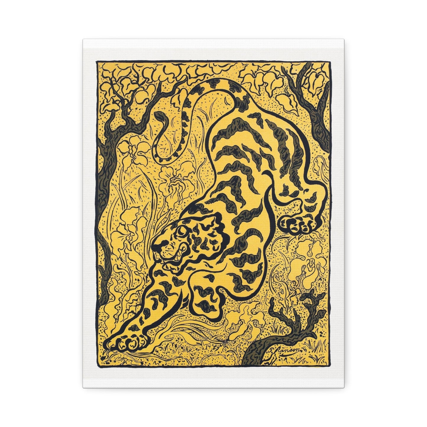 Tigre dans les Jungles 'Tiger in the Jungle' (1893) by Paul Ranson, Art Print from the Original on Canvas