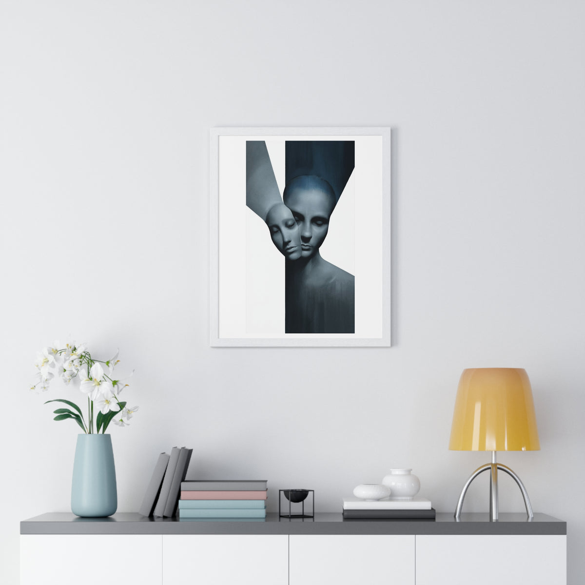 Two Women, Large Decor Art, Framed Print