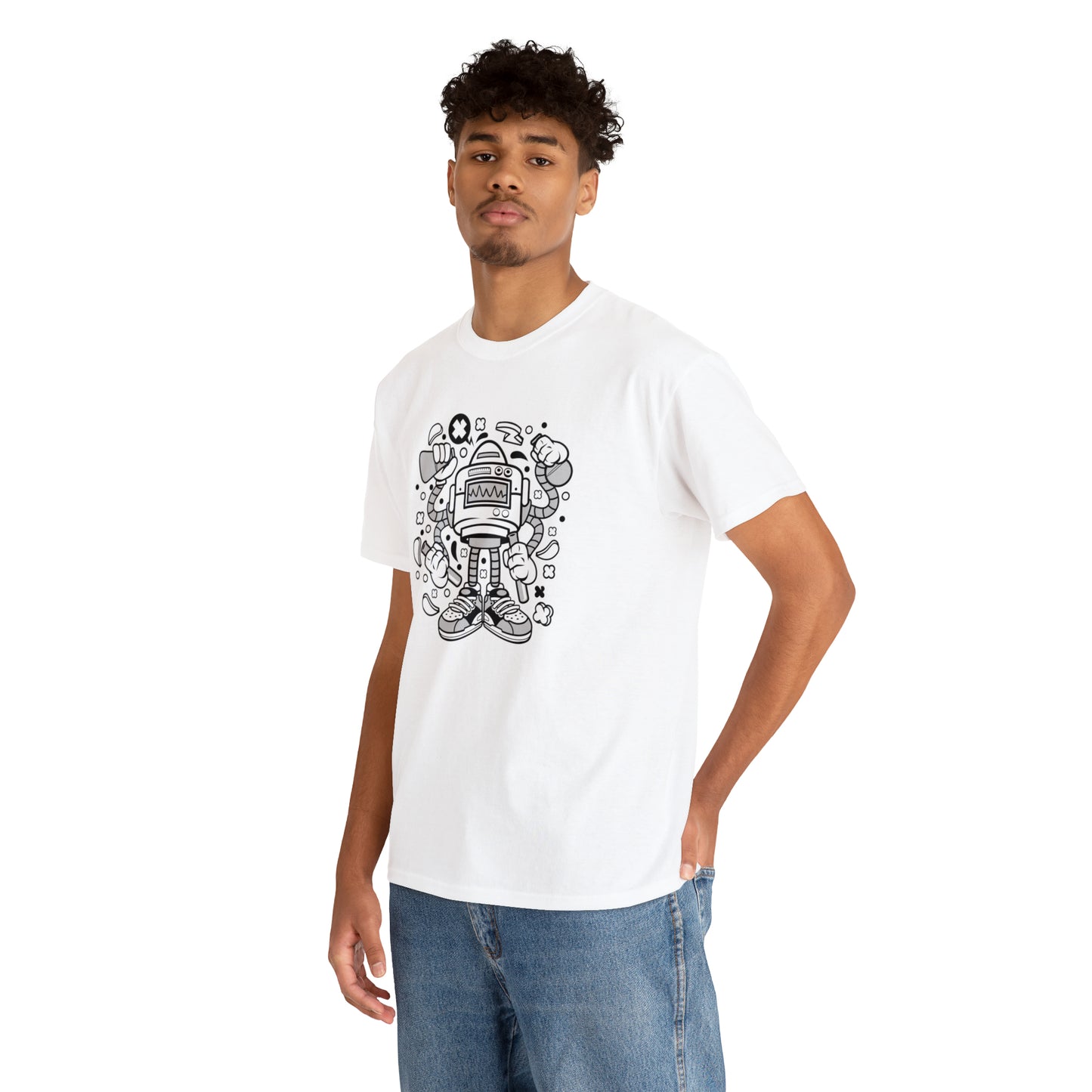 Lab Robot Monster Cartoon T-Shirt