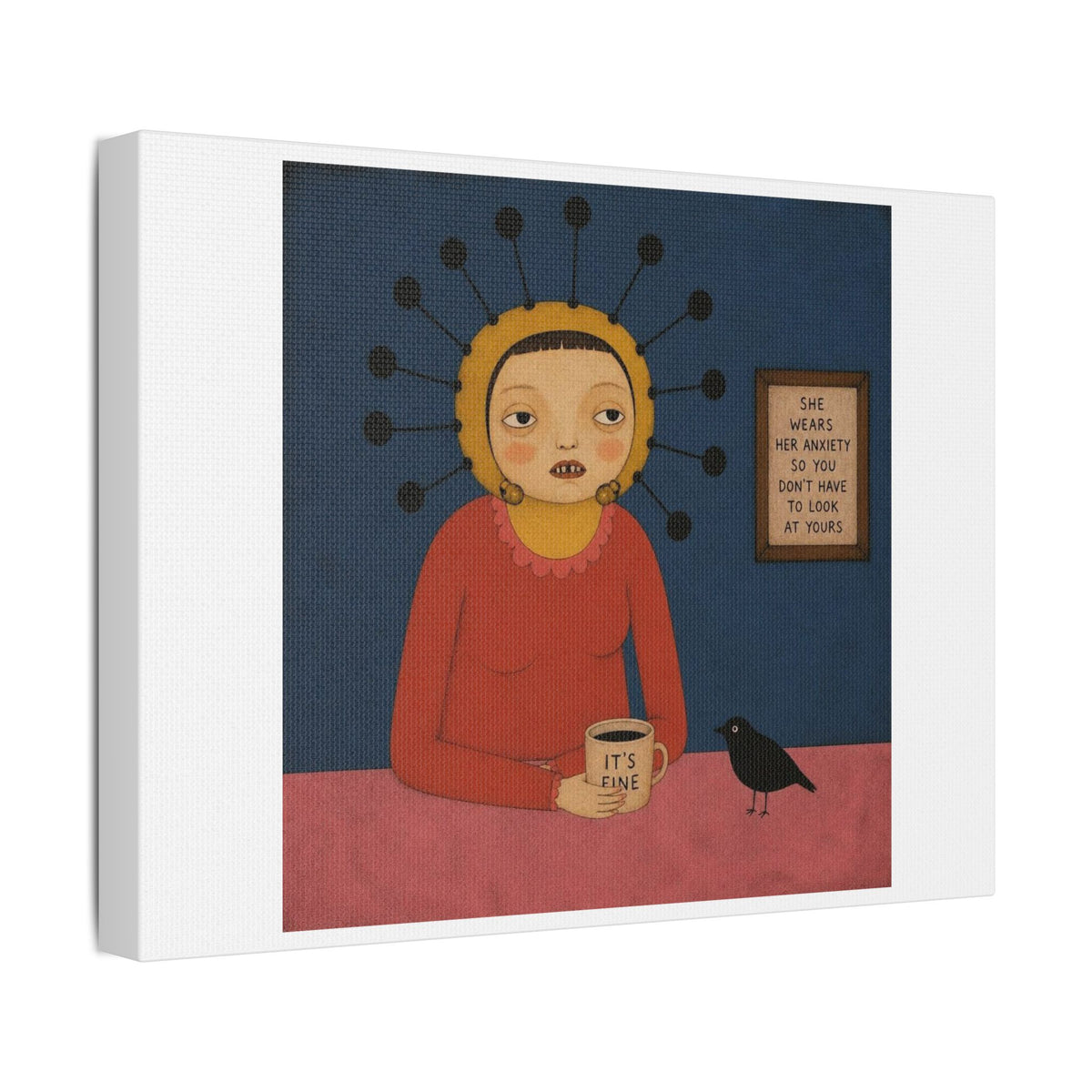 It's Fine IV, Cartoon Art Print on Canvas