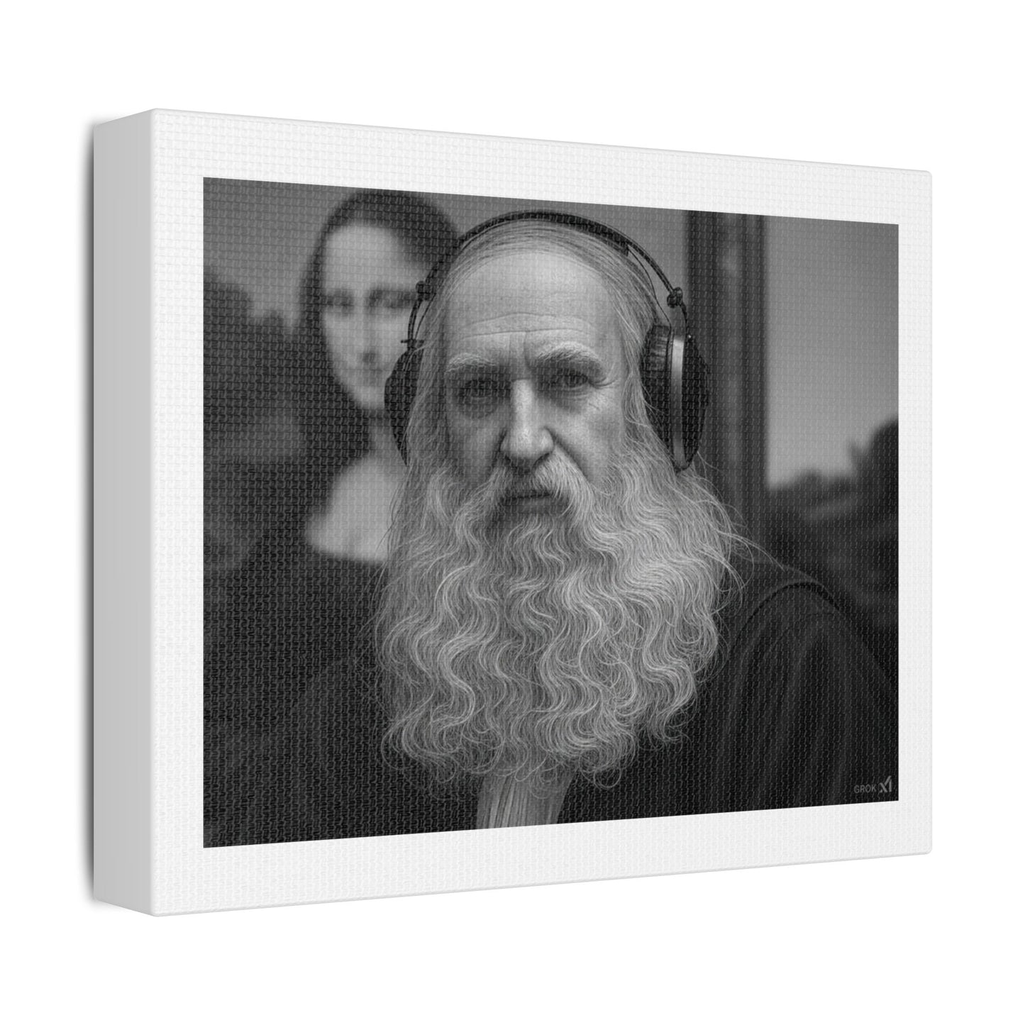 Leonardo da Vinci Remixed for the 21st Century, Art Print 'Designed by AI', on Canvas