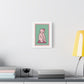 Cute Pink Cat Stretched Canvas Wall Art