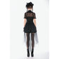 Dark in Love Gothic Tailed Sheer Mesh Petticoat Skirt