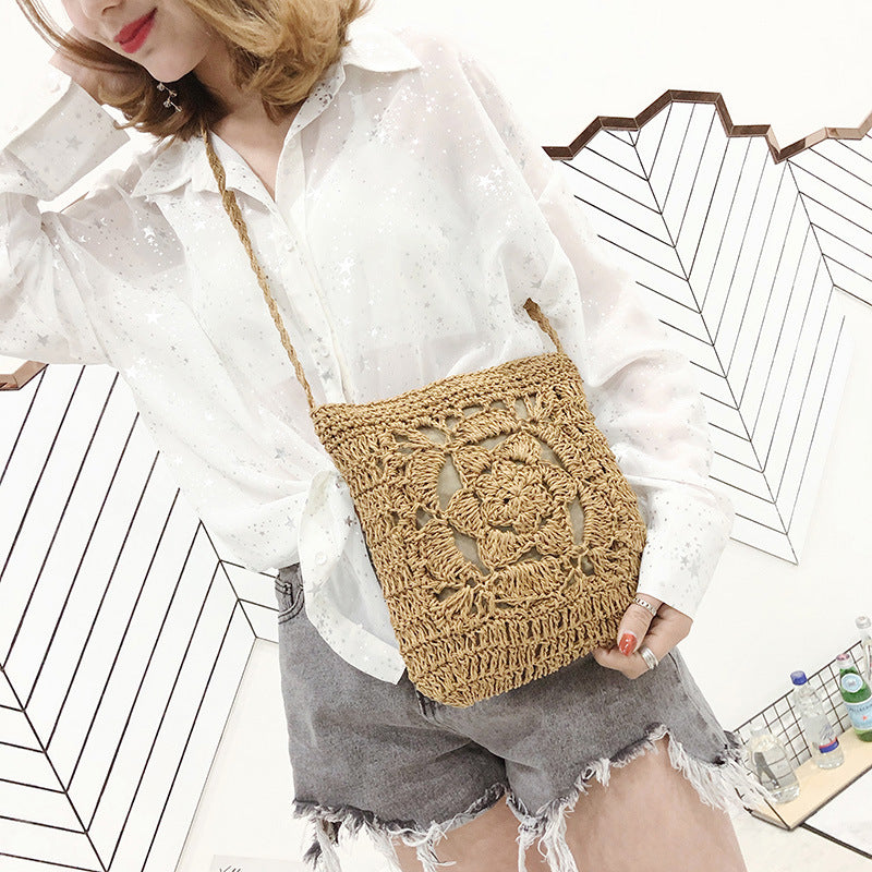 Bohemian Woven Hollow Out Casual Handbag Day Clutch