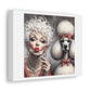 Diva and the Poodle Portrait Art 'Designed by AI' Print on Canvas