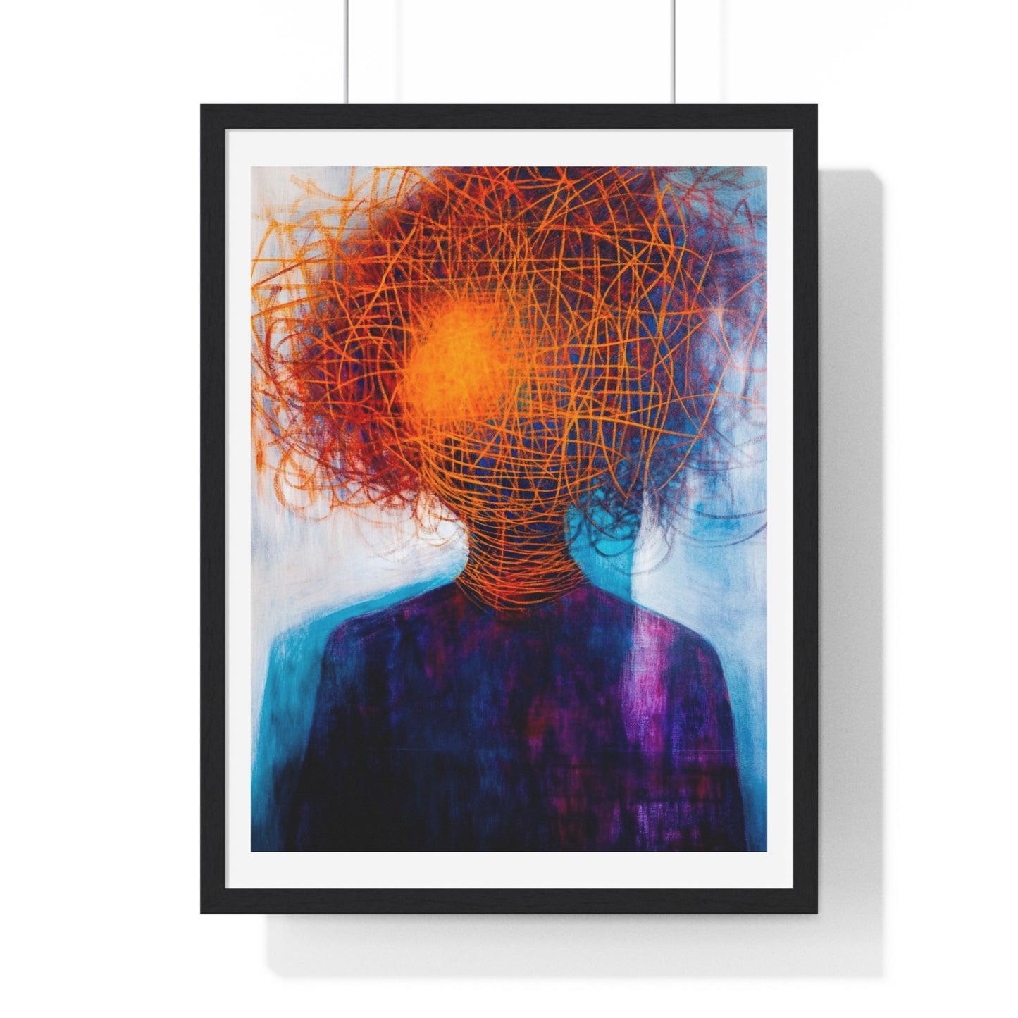 A Mind Adrift II, Abstract Art 'Designed by AI', Framed Print