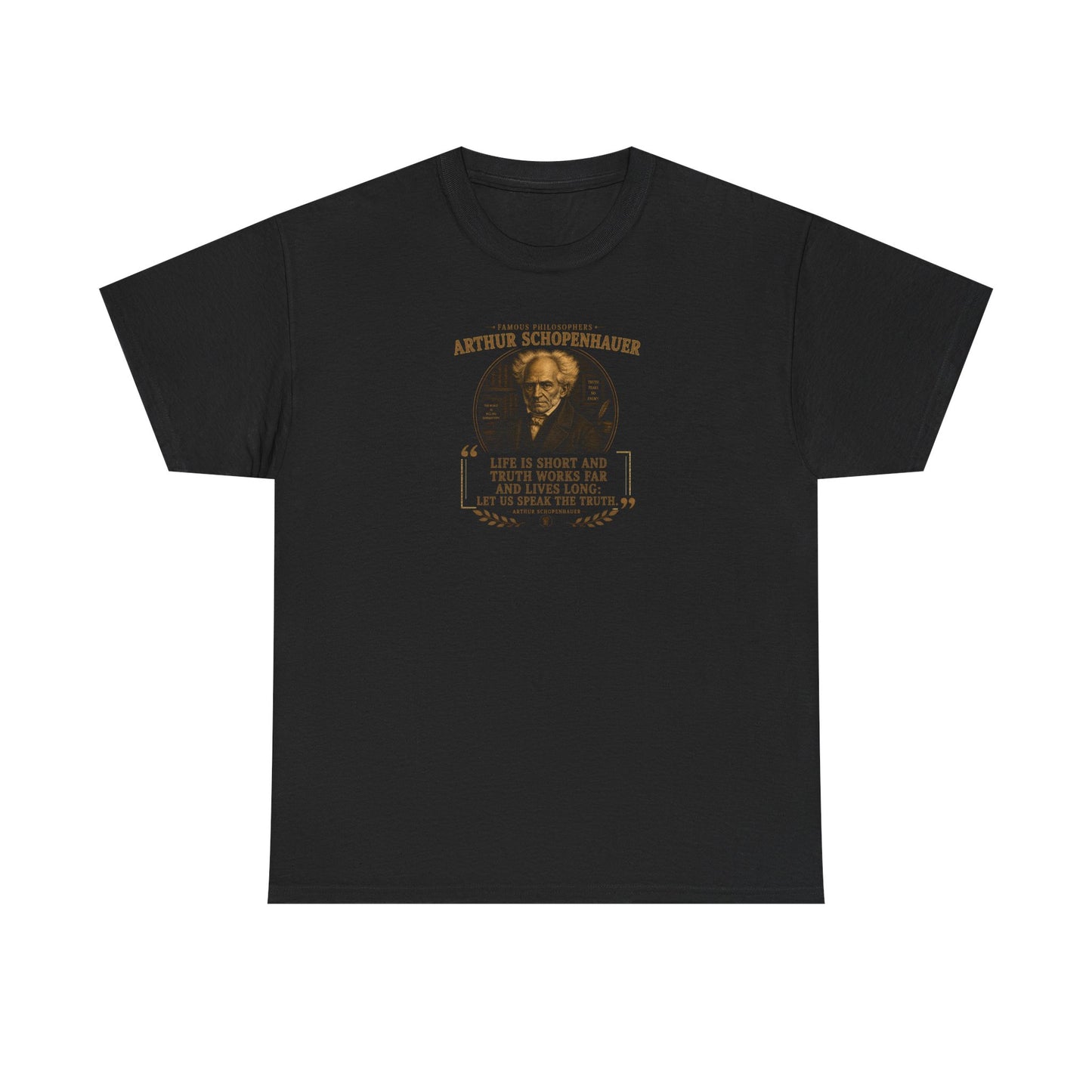 Arthur Schopenhauer on Truth and Wilfulness, Philosophy Tribute T-Shirt