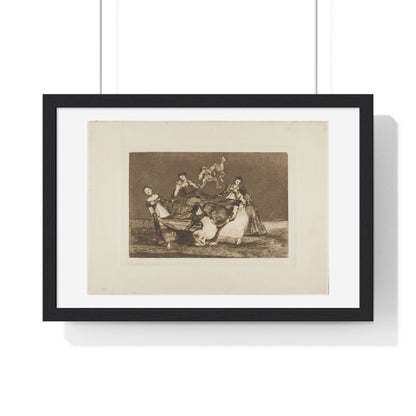 Heavier than a Dead Donkey, from Los Proverbios (1815) by Francisco José de Goya y Lucientes, Framed Print