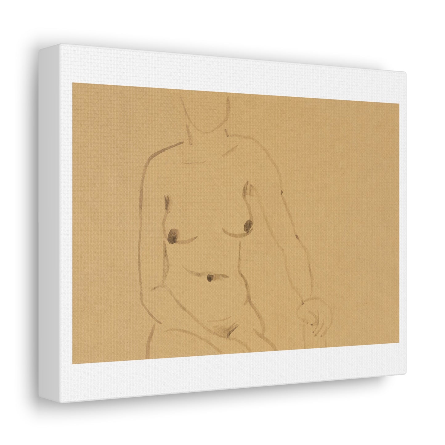 Torso of a Nude Woman (1900) by Jane Poupelet, Art Print from the Original on Canvas