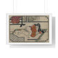 Young Couple Making Love, Coloured Reproduction of a Woodcut by Moronobu (1680s) Framed Art Print
