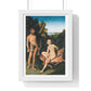 Apollo and Diana (1530) by Lucas Cranach, from the Original, Framed Art Print