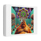 Mind Trip II, Psychedelic Art Print 'Designed by AI' on Satin Canvas, Stretched