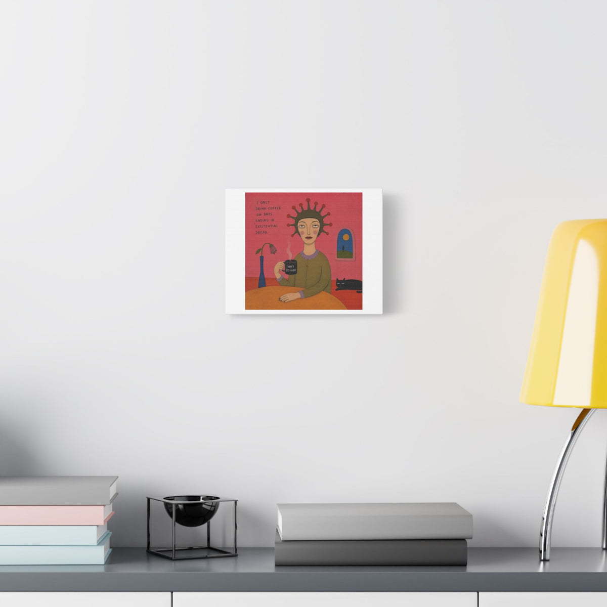 Why Bother? Cartoon Art Print on Canvas