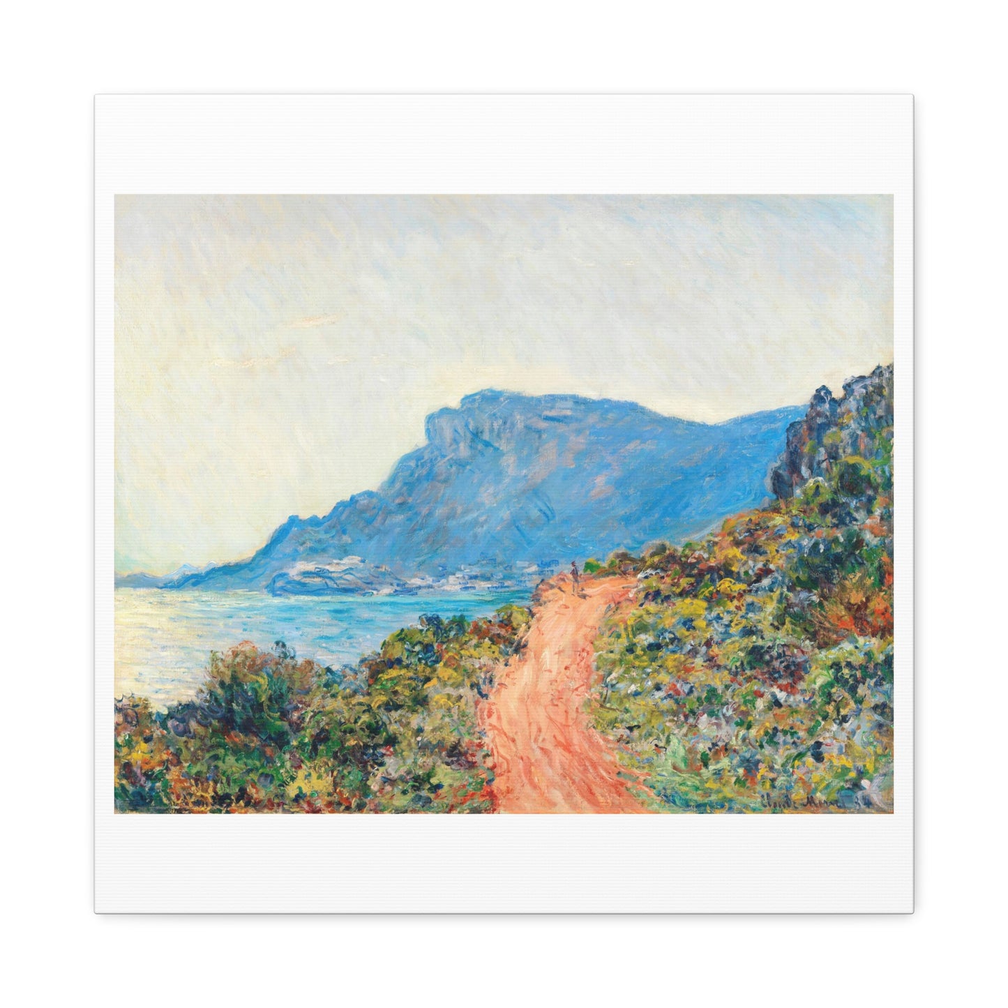 The Corniche Near Monaco (1884) by Claude Monet, Canvas Art Print from the Original