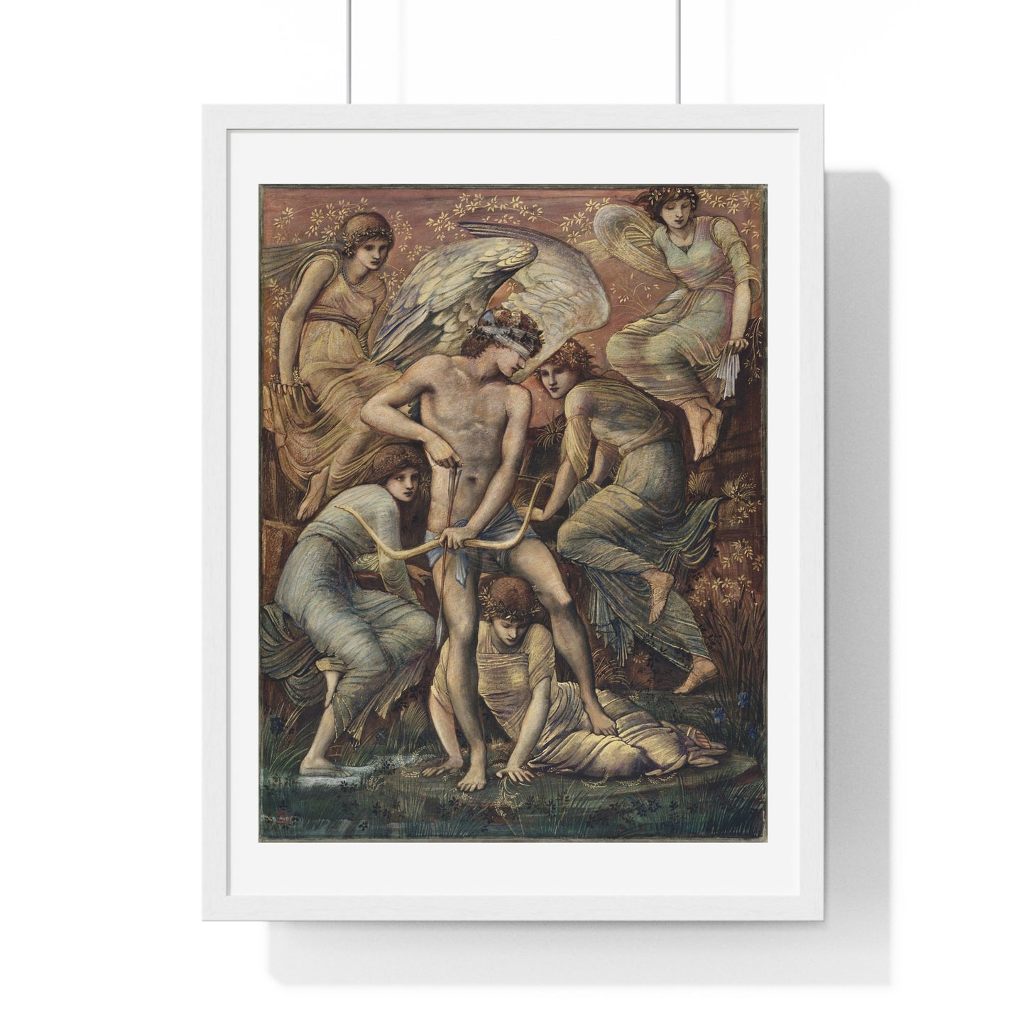 Cupid's Hunting Fields (1885) by Sir Edward Burne-Jones, from the Original, Framed Art Print