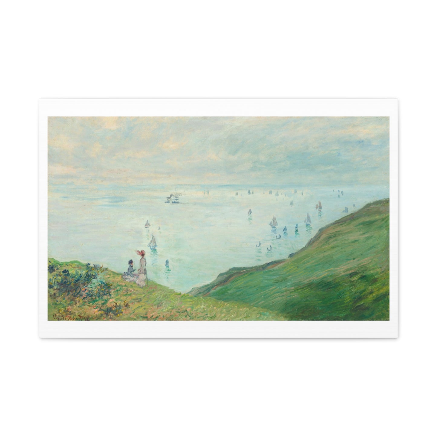 Cliffs at Pourville (1882) by Claude Monet, Canvas Art Print from the Original