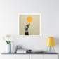 Innovation Hand Holding Light Bulb 'Designed by AI' Art Print on Canvas