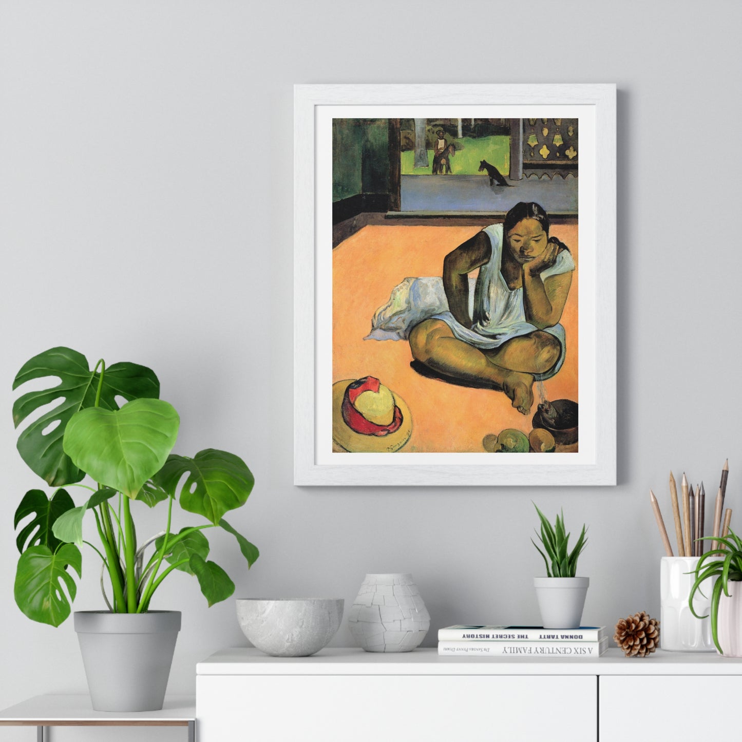 The Brooding Woman 'Te Faaturuma' (1891) by Paul Gaugin., from the Original, Framed Print