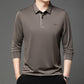 Men's Spring and Autumn Stretch Long-Sleeve Polo Collar Shirt