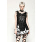 Dark in Love Yvette Black Distressed Graphic Tank Top