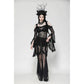Dark in Love Delaney Gothic Romantic Lace Flare-Sleeve Top
