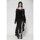 Dark in Love Kaia Midnight Mystique Velvet Ruffle Off-Shoulder Mermaid Dress