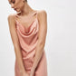 Vireous Summer Sleeveless Silk Suspender Dress, Plus Sizes