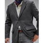 British-Style Retro Men's Tweed Wool Blazer
