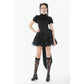 Dark In Love Beatrix Goth Satin Ruffled Overskirt