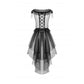 Dark in Love Seraphina Tiered Mesh and Ruffle Goth Gown
