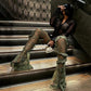 Women's Lace Crochet See-Through Tight Trousers
