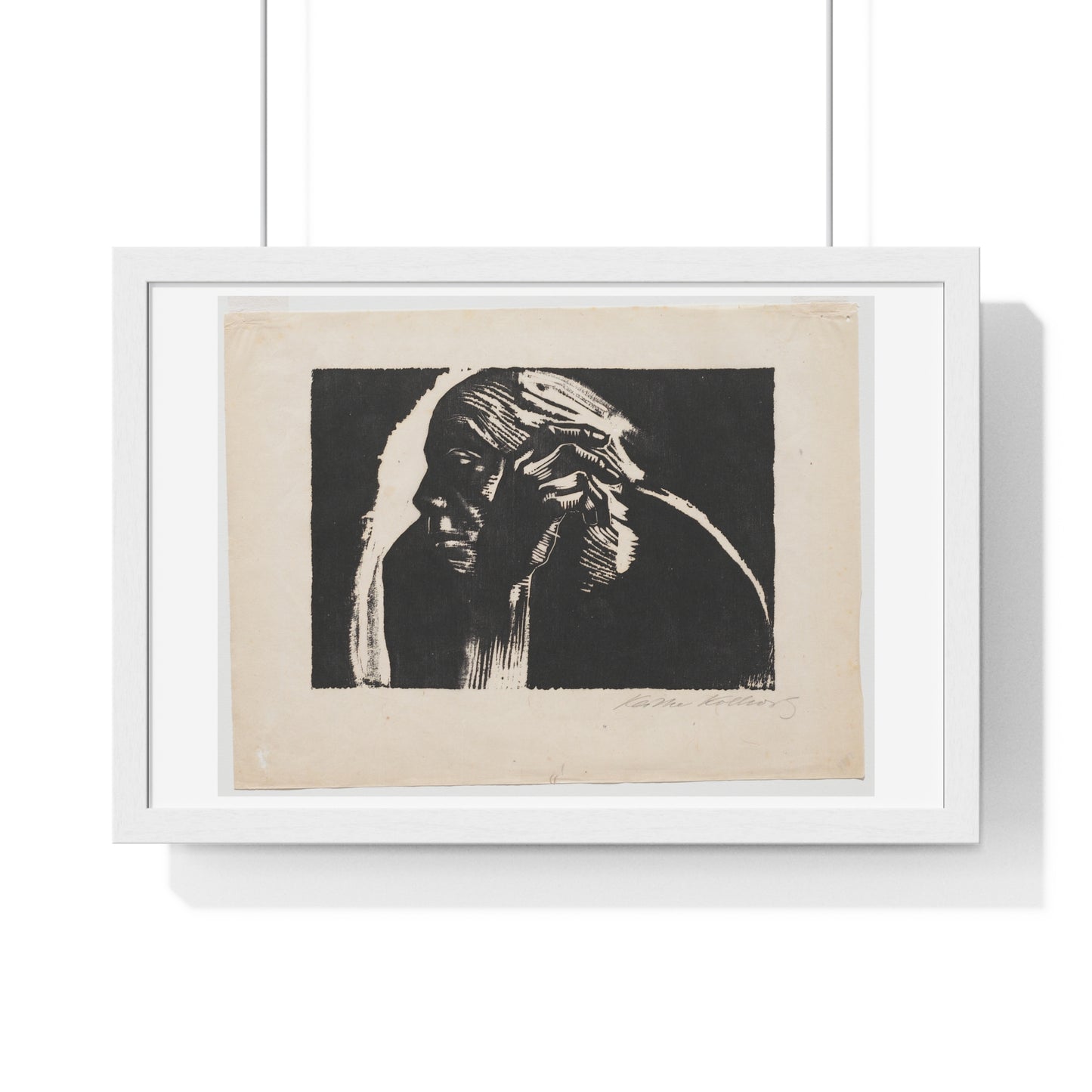 Self Portrait (1924) by Käthe Kollwitz, from the Original, Framed Art Print