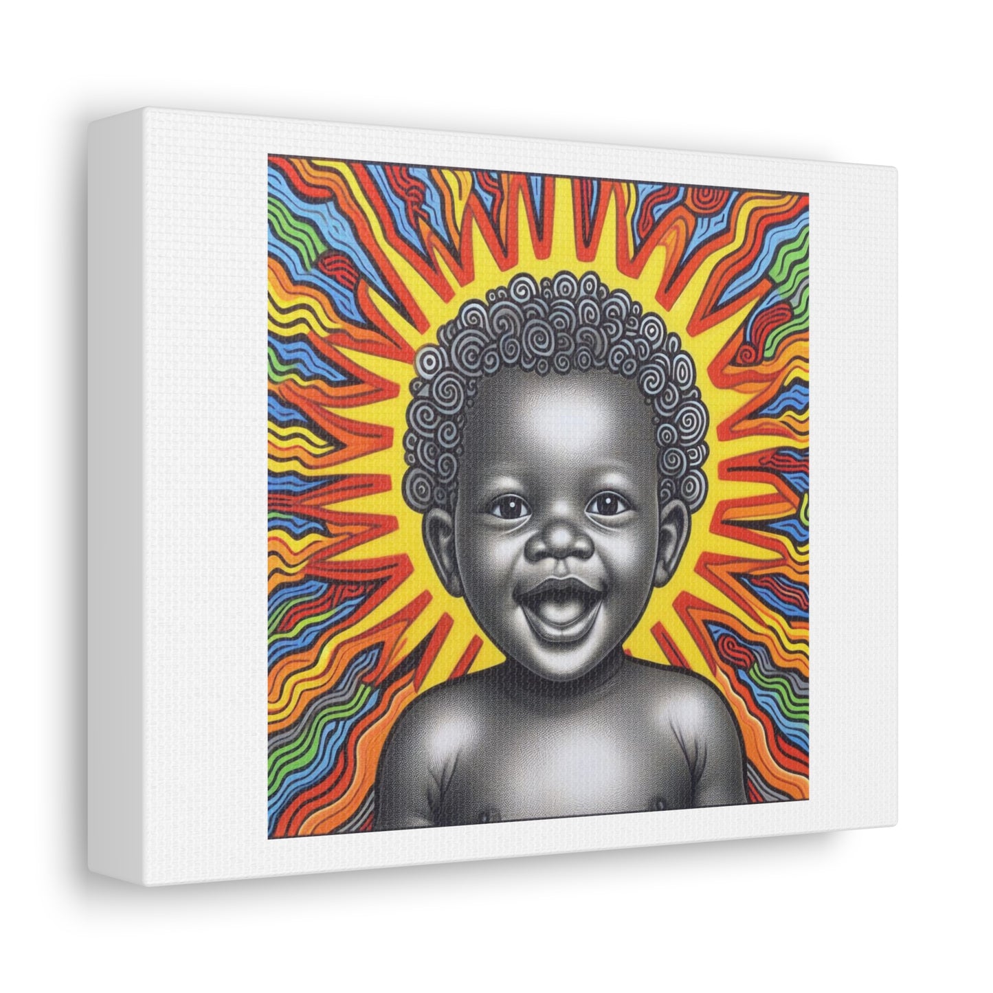 Radiant Baby Art Print 'Designed by AI' on Satin Canvas