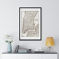 Map of the City of New York (circa 1850) from the Original, Framed Art Print