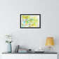 Yellow Scatter Pattern, Abstract Large Wall Art, Framed Print