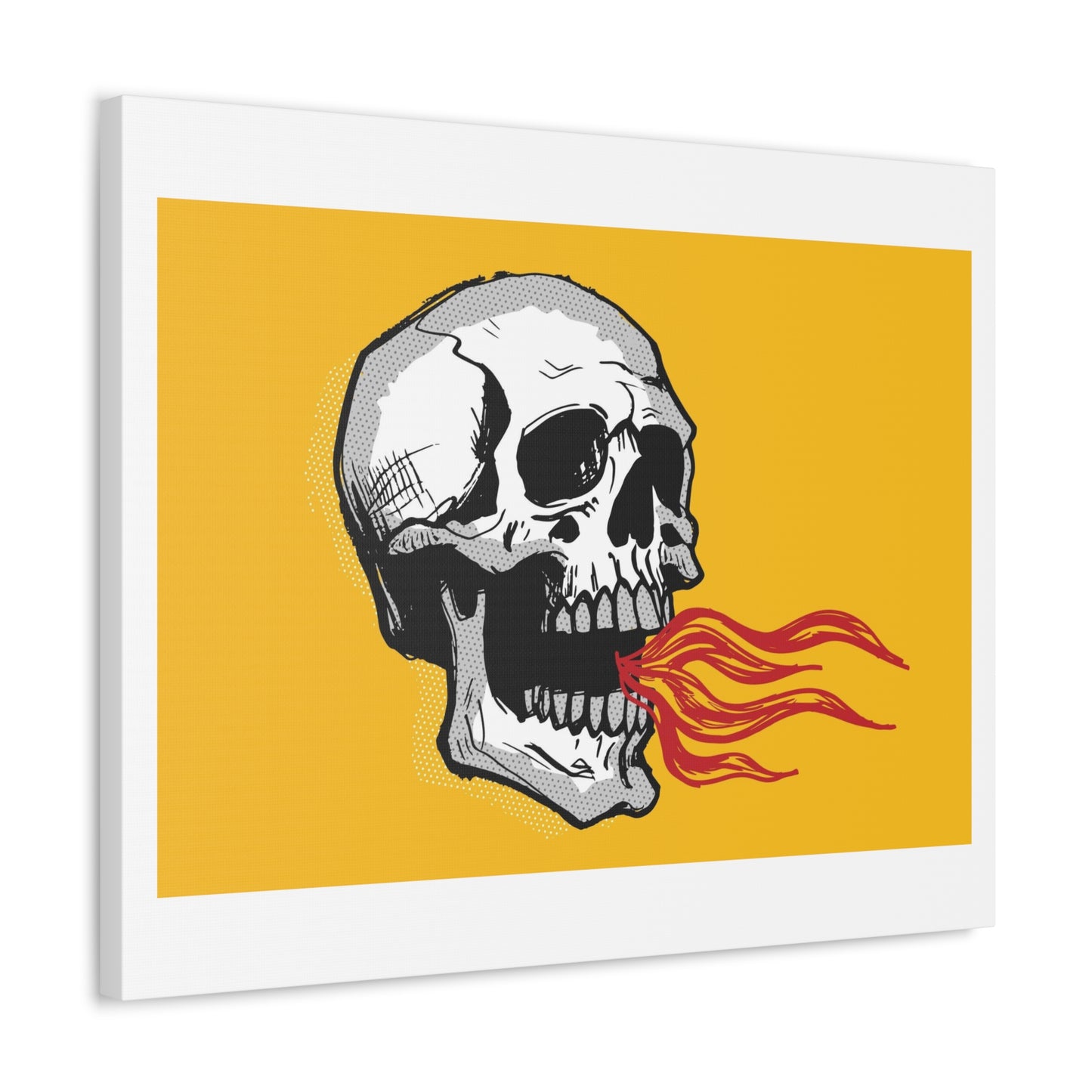 Speak Your Truth, Skull Graphic Art Print on Canvas