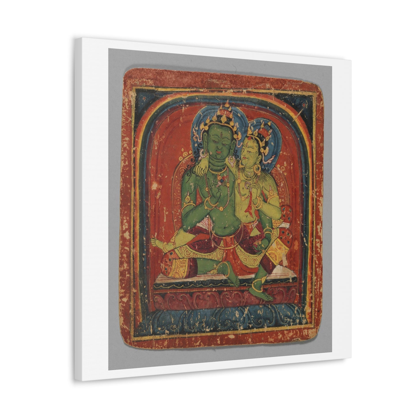 Initiation Card 'Tsakali' Vajrapani (circa 1420), Tibet, Art Print from the Original on Canvas