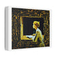 Woman Seated in a Window 'Designed by AI' Art Print on Canvas