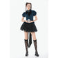 Dark In Love Beatrix Goth Satin Ruffled Overskirt